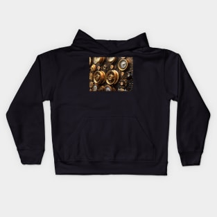 Steamship control panel in steampunk Kids Hoodie